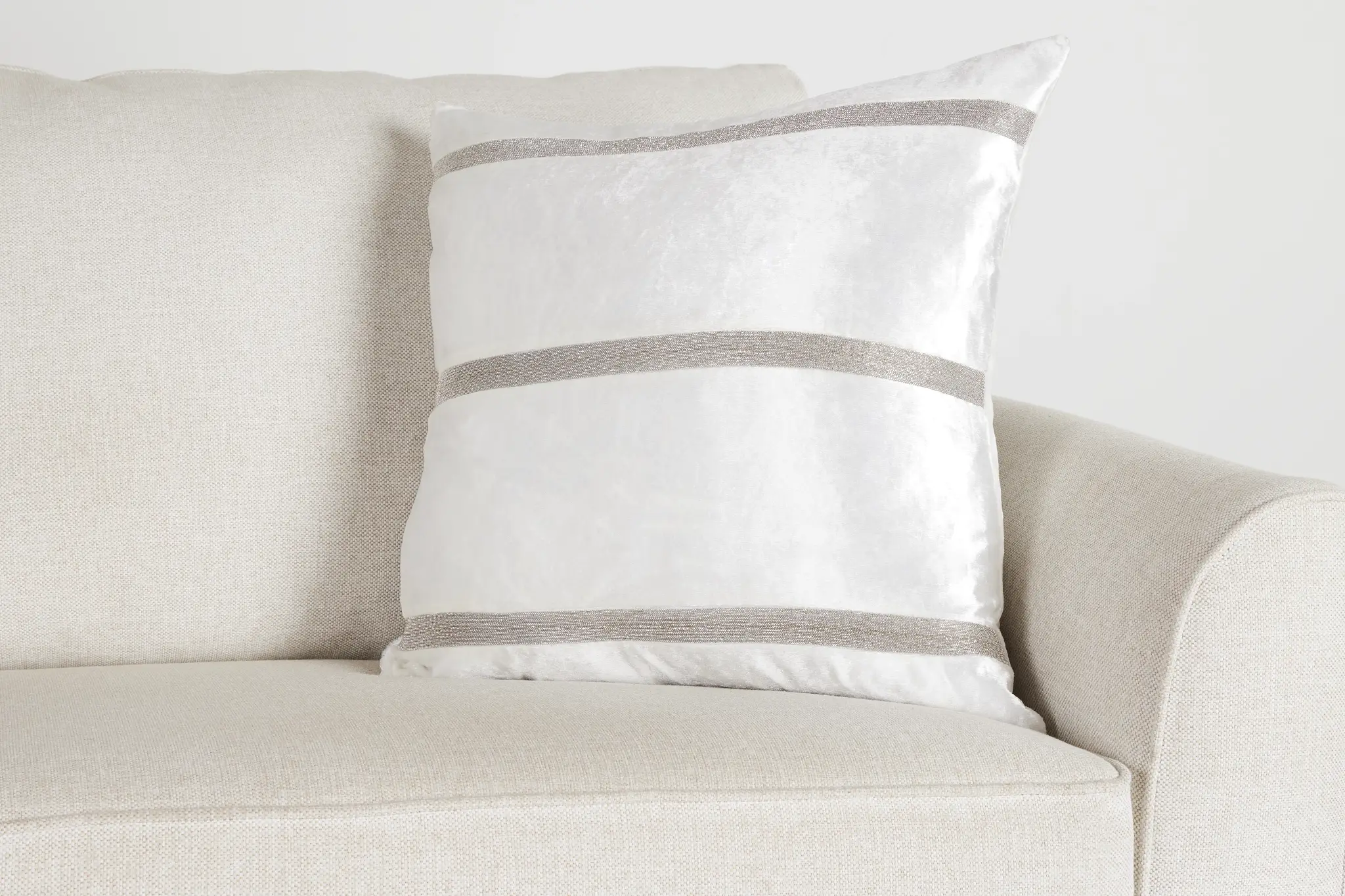 Layla Ivory 22" Square Accent Pillow Layla Ivory 22" Square Accent Pillow