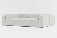 Destin Maguire Ivory Fabric 6-piece Pit Sectional
