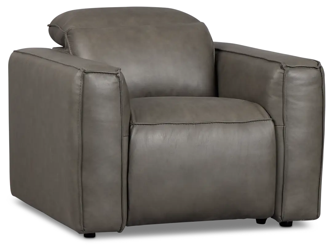 Ryland Dark Gray Lthr/vinyl Power Recliner With Power Headrest Ryland Dark Gray Lthr/vinyl Power Recliner With Power Headrest