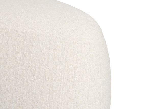 Jovi White Fabric Large Accent Ottoman