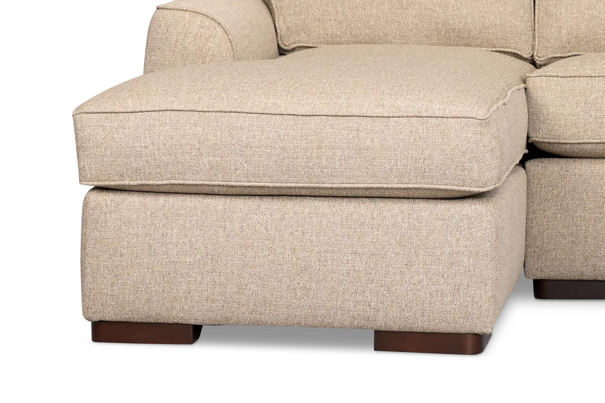 Sinclair Brown Fabric Large Left Chaise Sectional Sinclair Brown Fabric Large Left Chaise Sectional