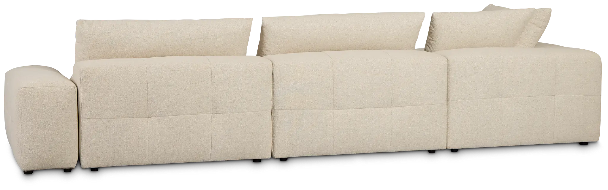 Remi Light Beige Fabric 5pc Bumper Sectional Remi Light Beige Fabric 5pc Bumper Sectional