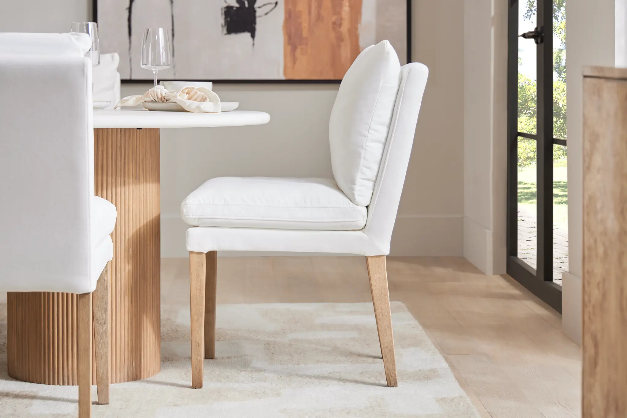 Nixon White Upholstered Side Chair Nixon White Upholstered Side Chair