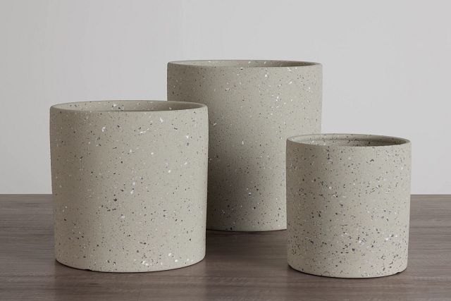 Diego Beige Set Of 3 Planter