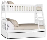 Charleston White Trundle Bunk Bed