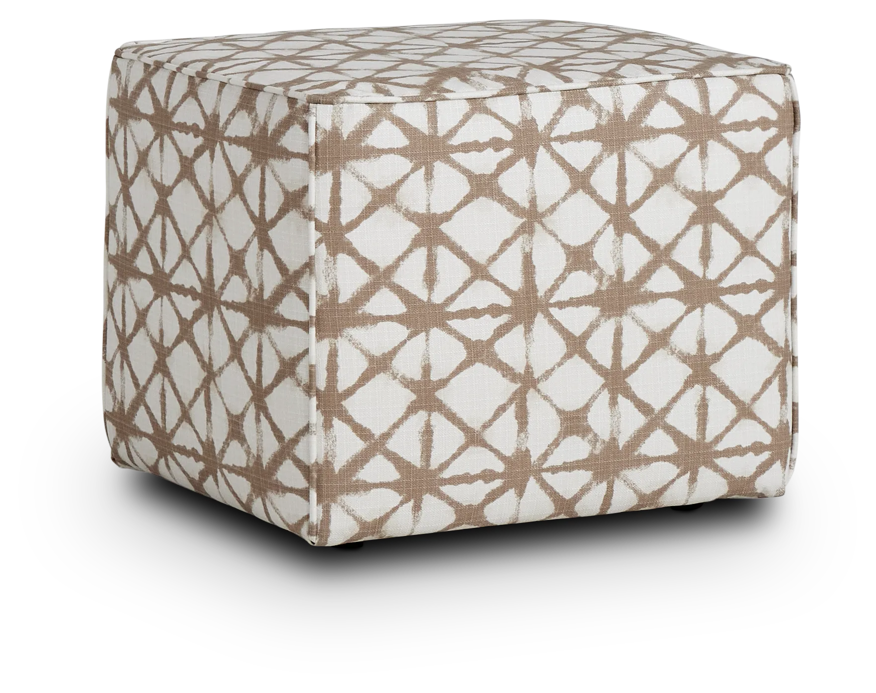 Shibori Light Gray Indoor/outdoor Accent Ottoman