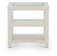 Hurley White Square End Table