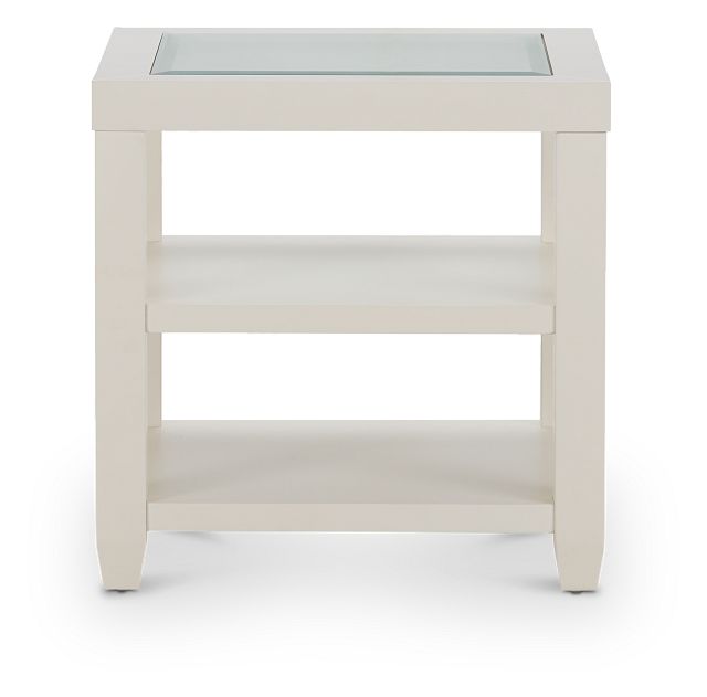 Hurley White Square End Table