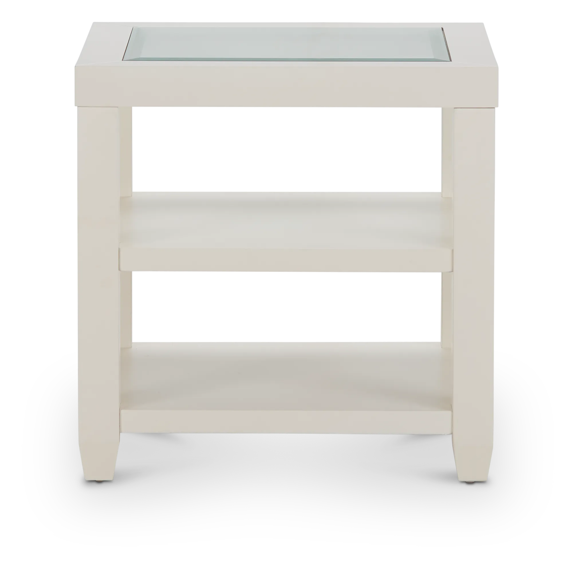 Hurley White Square End Table