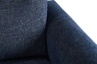 Davis Dark Blue Micro Left Bumper Sectional