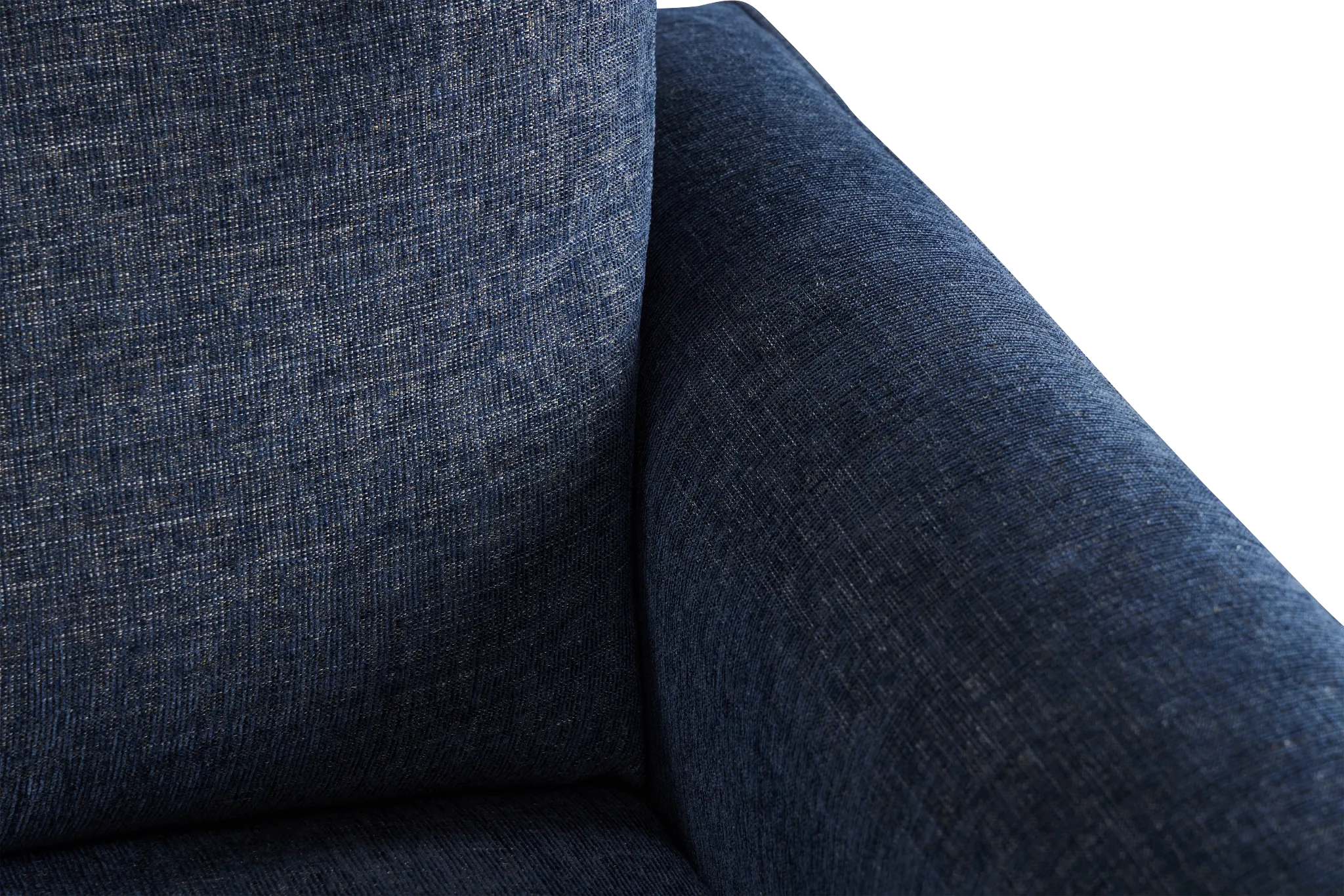 Davis Dark Blue Micro Left Bumper Sectional