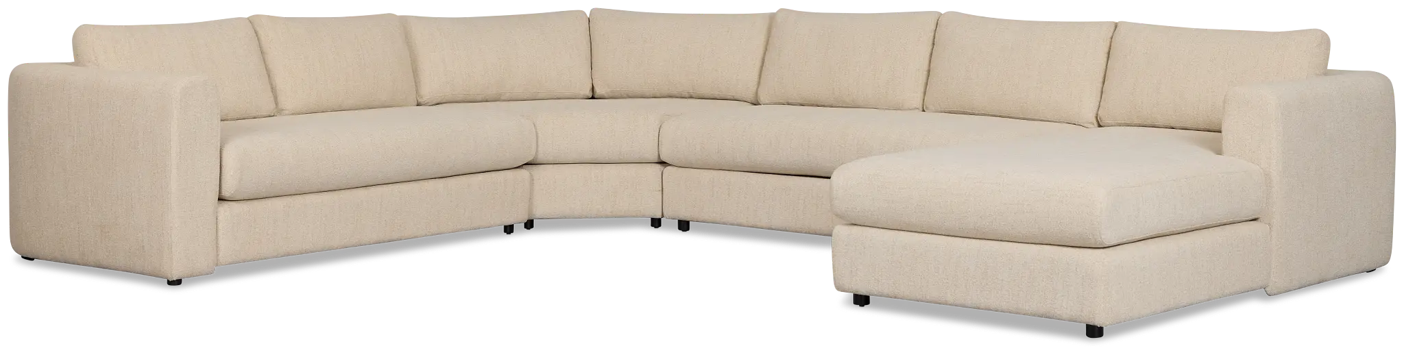 Alma Light Beige Fabric Medium Right Chaise Wedge Sectional Alma Light Beige Fabric Medium Right Chaise Wedge Sectional