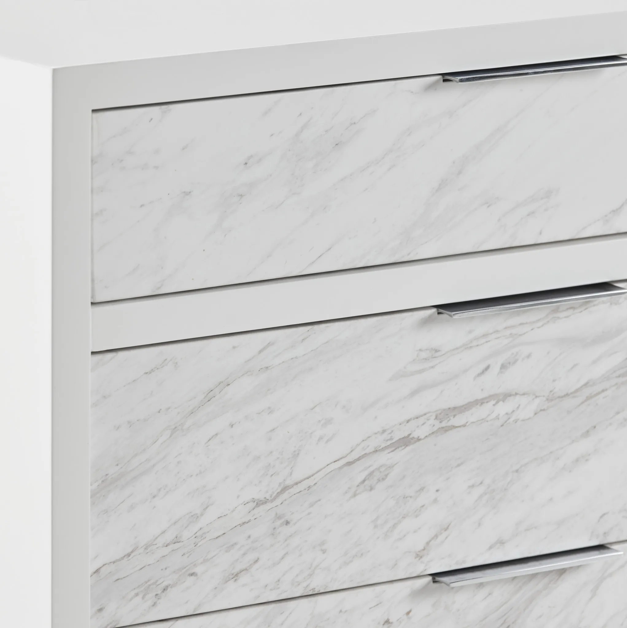 Ocean Drive White Marble Nightstand