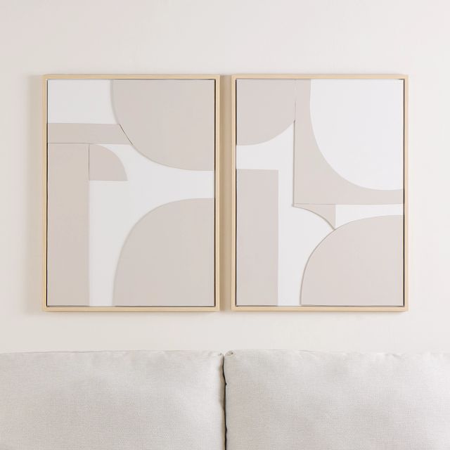 Lynda Beige Linen Wall Art | Elegant Home Decor