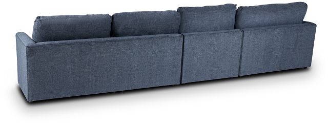 Noah Blue Fabric Small Left Chaise Sectional