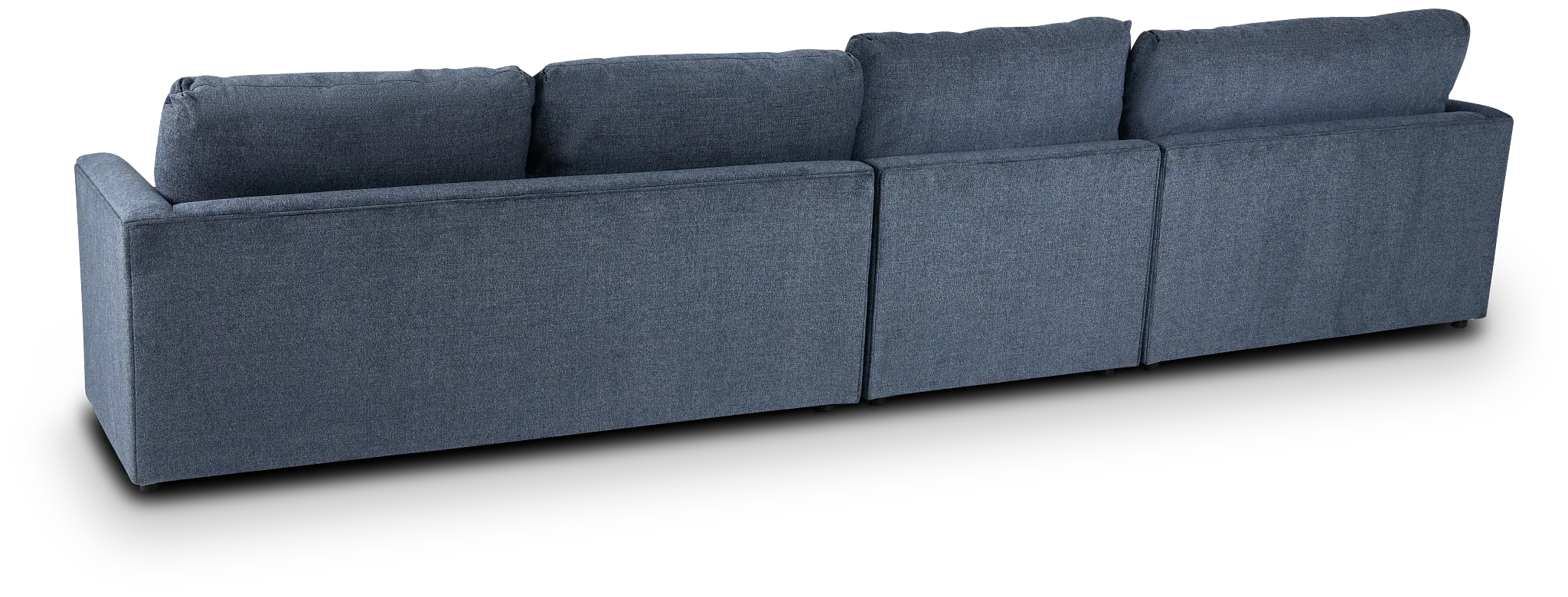 Noah Blue Fabric Small Left Chaise Sectional Noah Blue Fabric Small Left Chaise Sectional