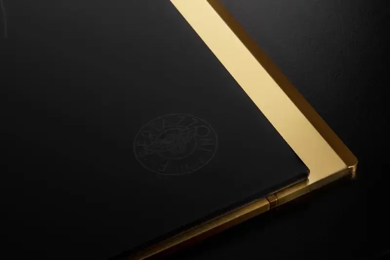 Bertazzoni Black Glass Tft Display & Metal Frame Gold 36" Induction Cook Top