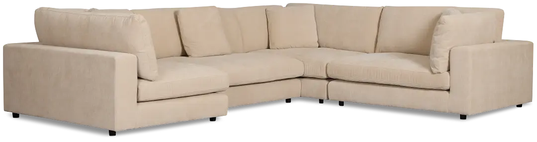 Lounge Light Beige Fabric Medium Left Chaise Sectional Lounge Light Beige Fabric Medium Left Chaise Sectional