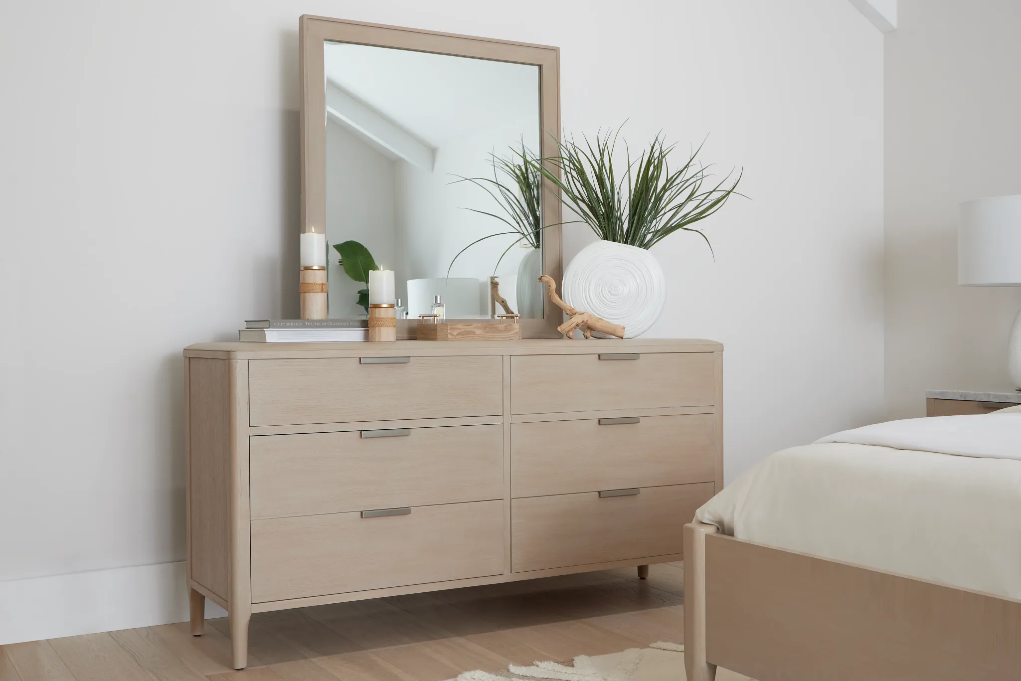 Castello Light Tone Dresser & Mirror