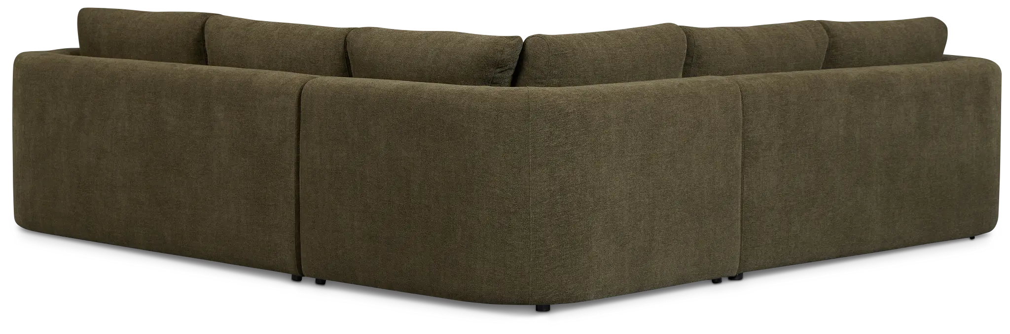 Alma Dark Green Fabric Small 2-arm Wedge Sectional Alma Dark Green Fabric Small 2-arm Wedge Sectional