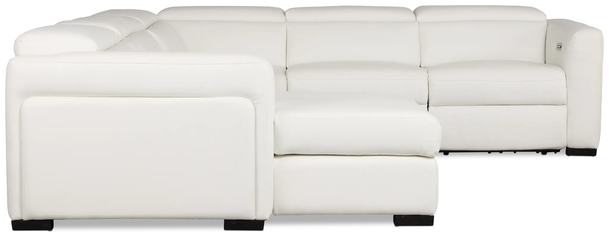 Melody White Storage Small Dual Power Left Chaise Sectional Melody White Storage Small Dual Power Left Chaise Sectional