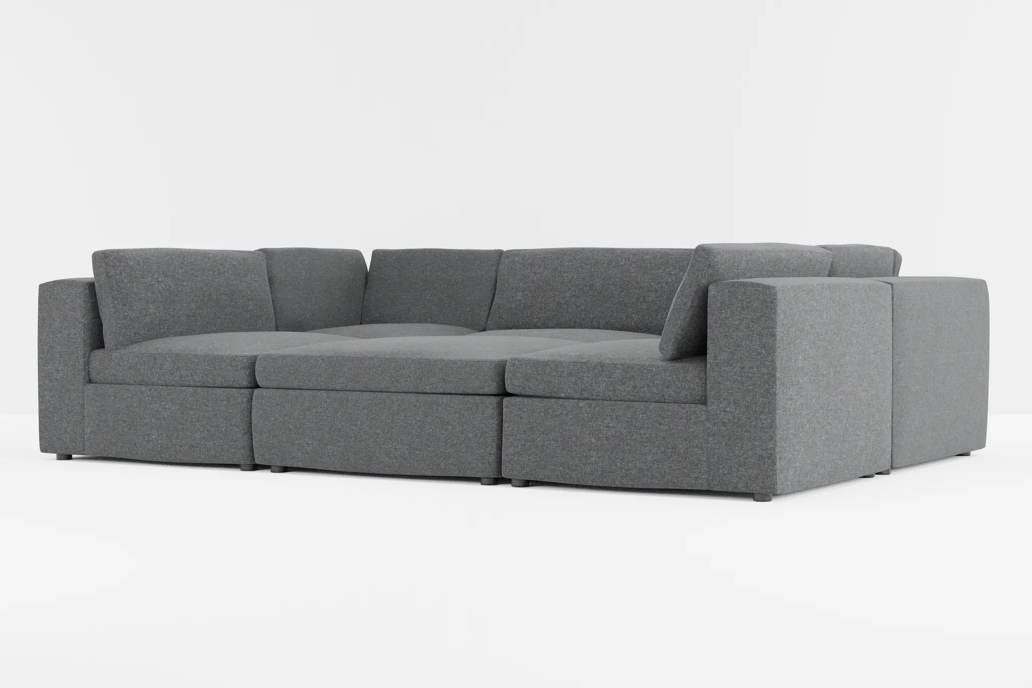 Destin Delray Dark Gray Fabric 6-piece Pit Sectional Destin Delray Dark Gray Fabric 6-piece Pit Sectional