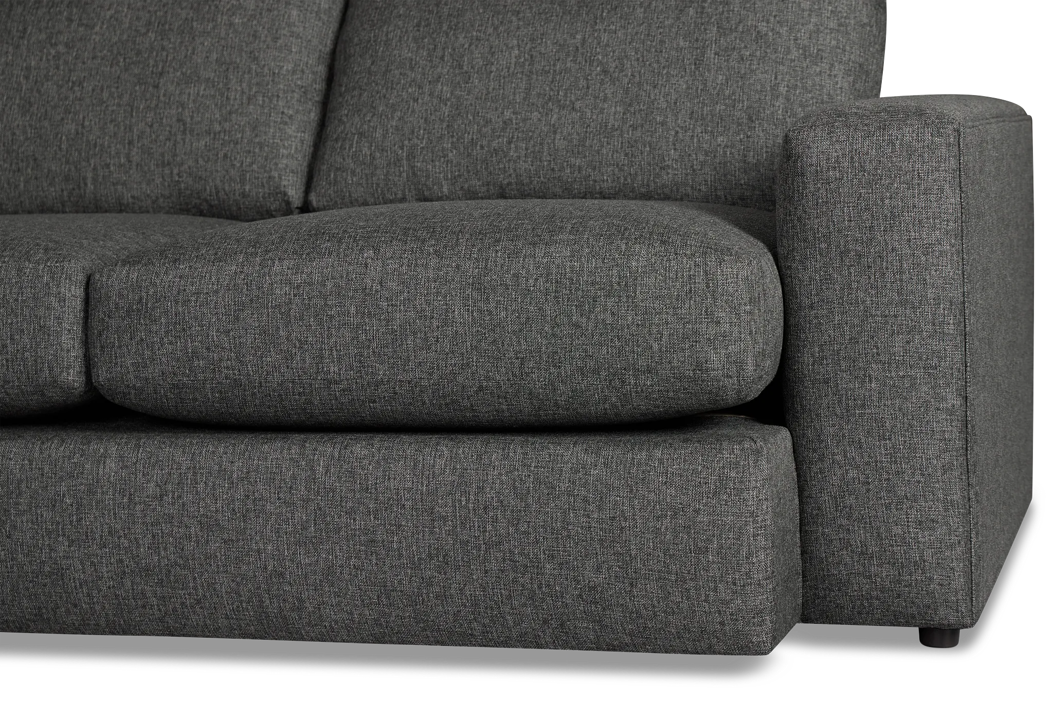 Brantley Dark Gray Fabric Small Two-arm Sectional