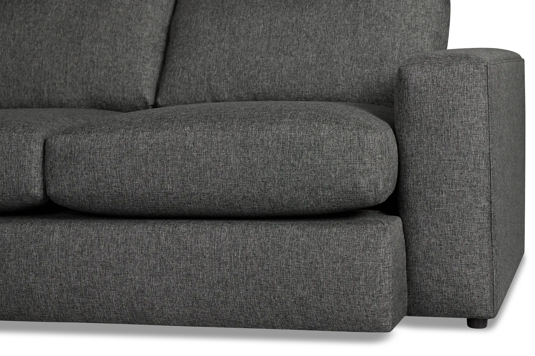 Brantley Dark Gray Fabric Small Two-arm Sectional Brantley Dark Gray Fabric Small Two-arm Sectional