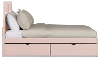 Charleston Pink Panel Bed With 2 Storage Drawers