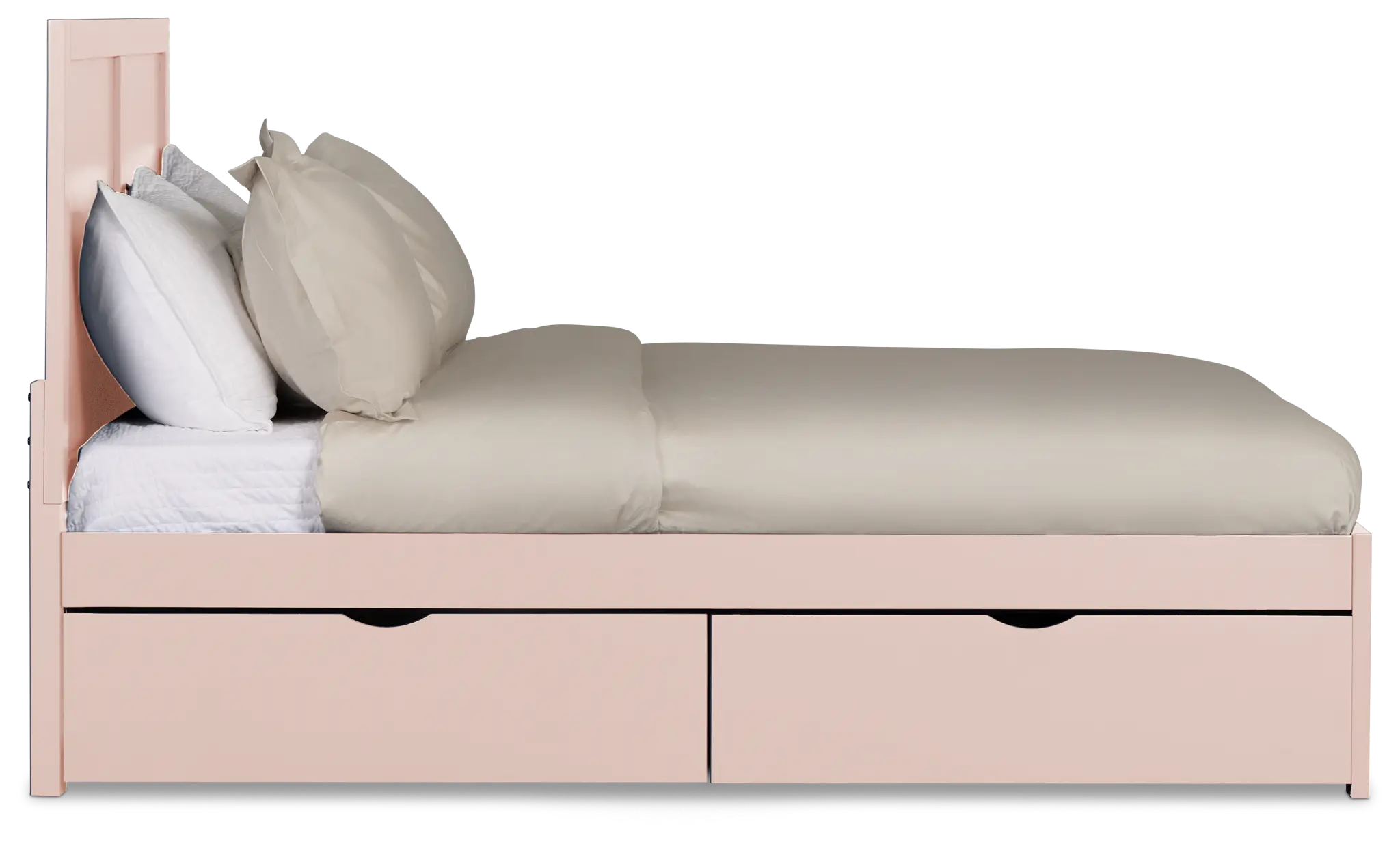 Charleston Pink Panel Bed With 2 Storage Drawers Charleston Pink Panel Bed With 2 Storage Drawers