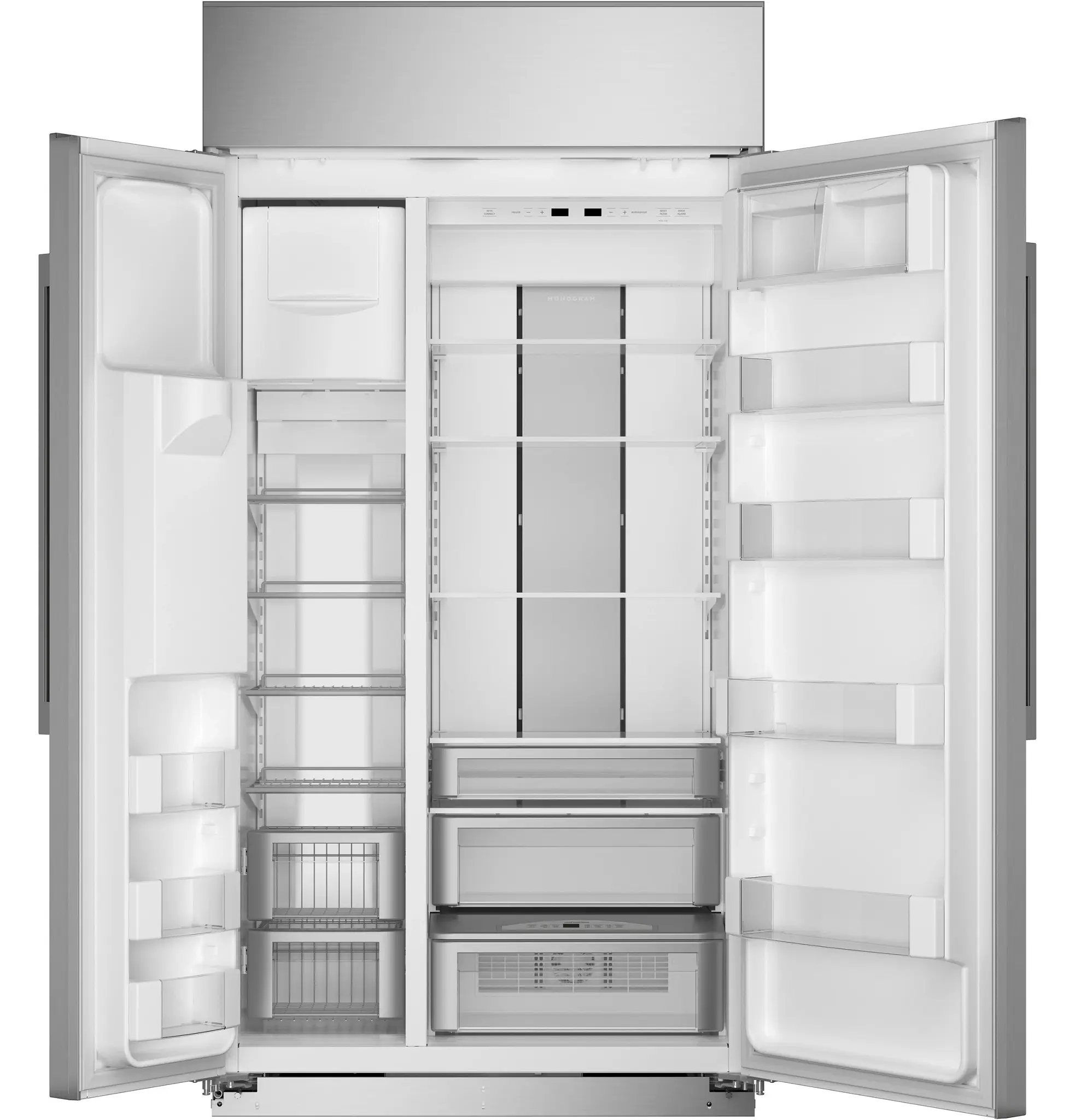 Monogram 480 Series Stainless Steel 48" Side By Side Refrigerator Monogram 480 Series Stainless Steel 48" Side By Side Refrigerator