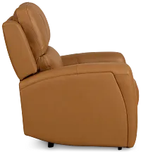 Summit Light Brown Lthr/vinyl Power Recliner With Power Headrest
