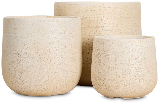 Rosalyn Ivory Set Of 3 Planter