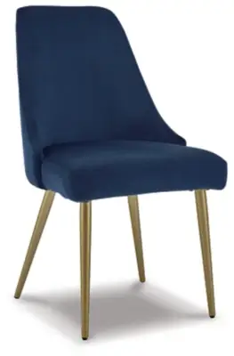 Wynora Dark Blue Upholstered Side Chair Wynora Dark Blue Upholstered Side Chair