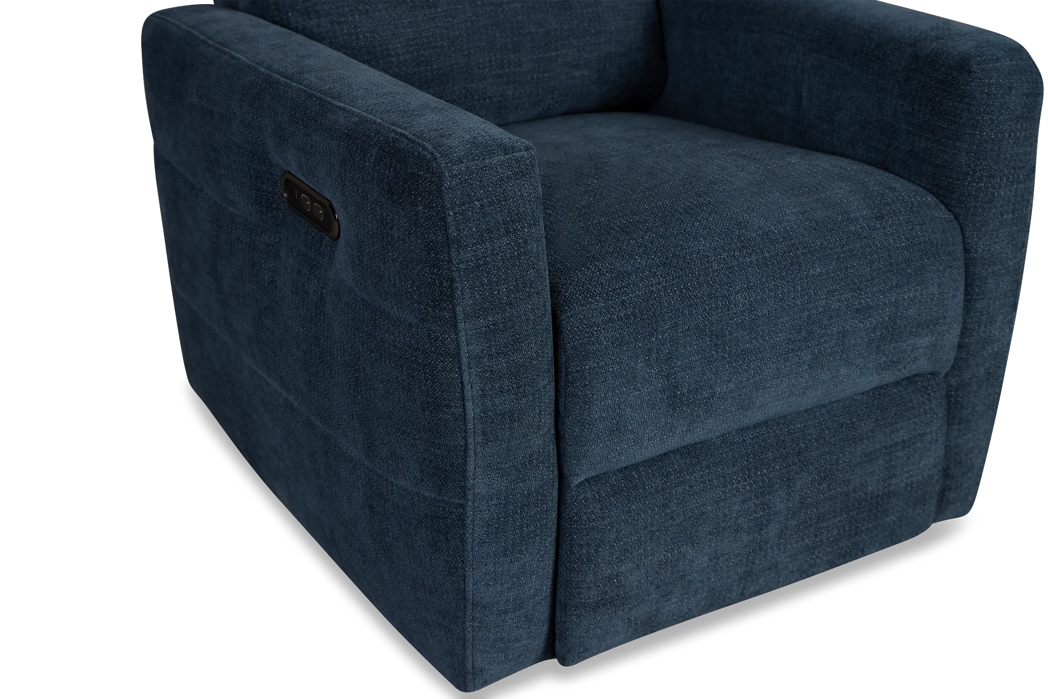 Rae Dark Blue Fabric Power Recliner