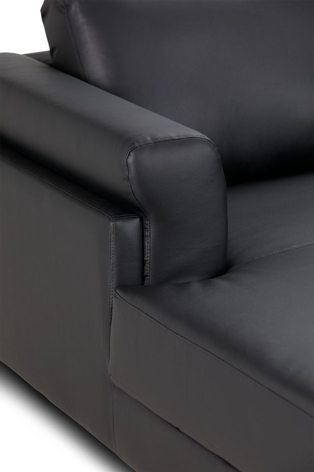 Gianna Black Micro Left Chaise Sectional