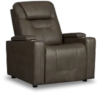 Vantage Dark Gray Micro Power Recliner