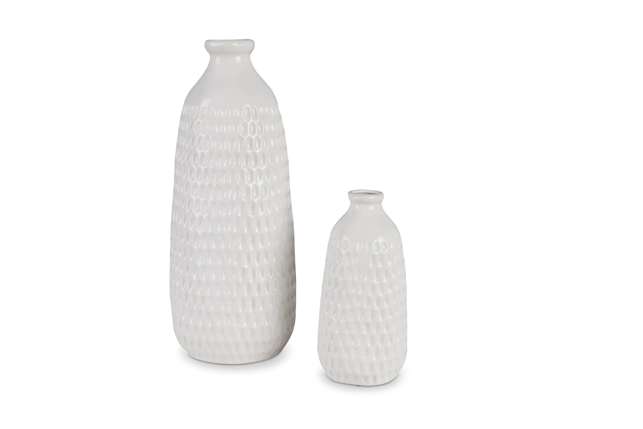 Dimpled White Small Vase Dimpled White Small Vase