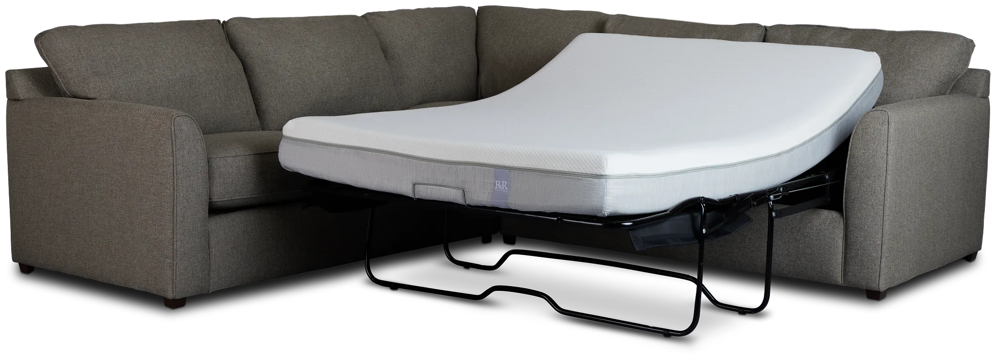 Asheville Brown Cool Mfoam Two-arm Right Memory Foam Sleeper Sectional