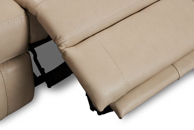 Benji Light Beige Lthr/vinyl Power Reclining Sofa