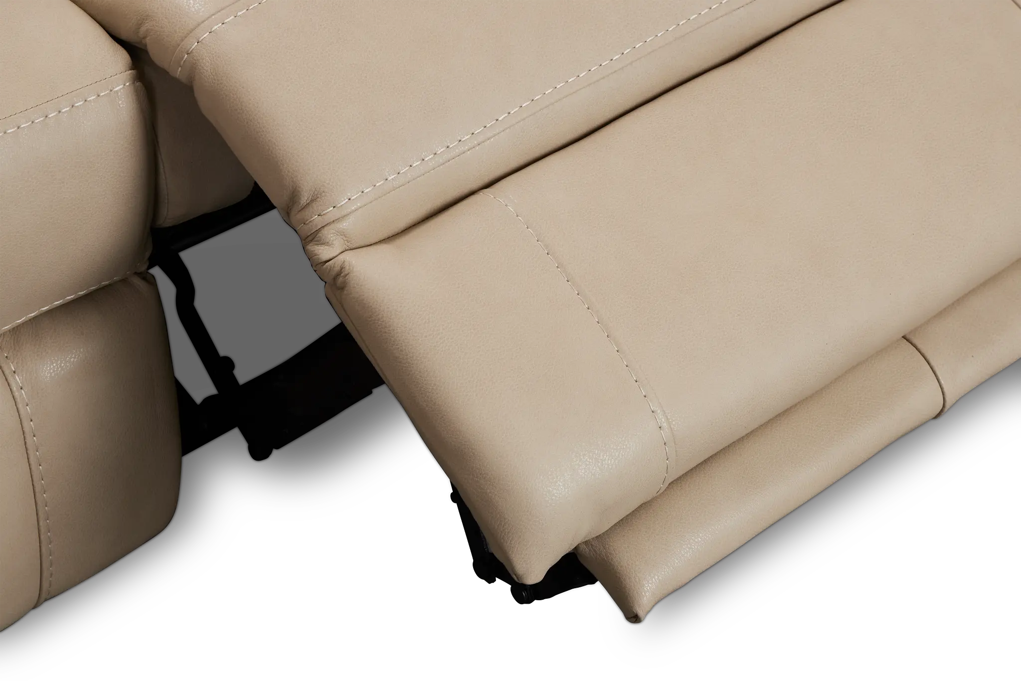 Benji Light Beige Lthr/vinyl Power Reclining Sofa Benji Light Beige Lthr/vinyl Power Reclining Sofa