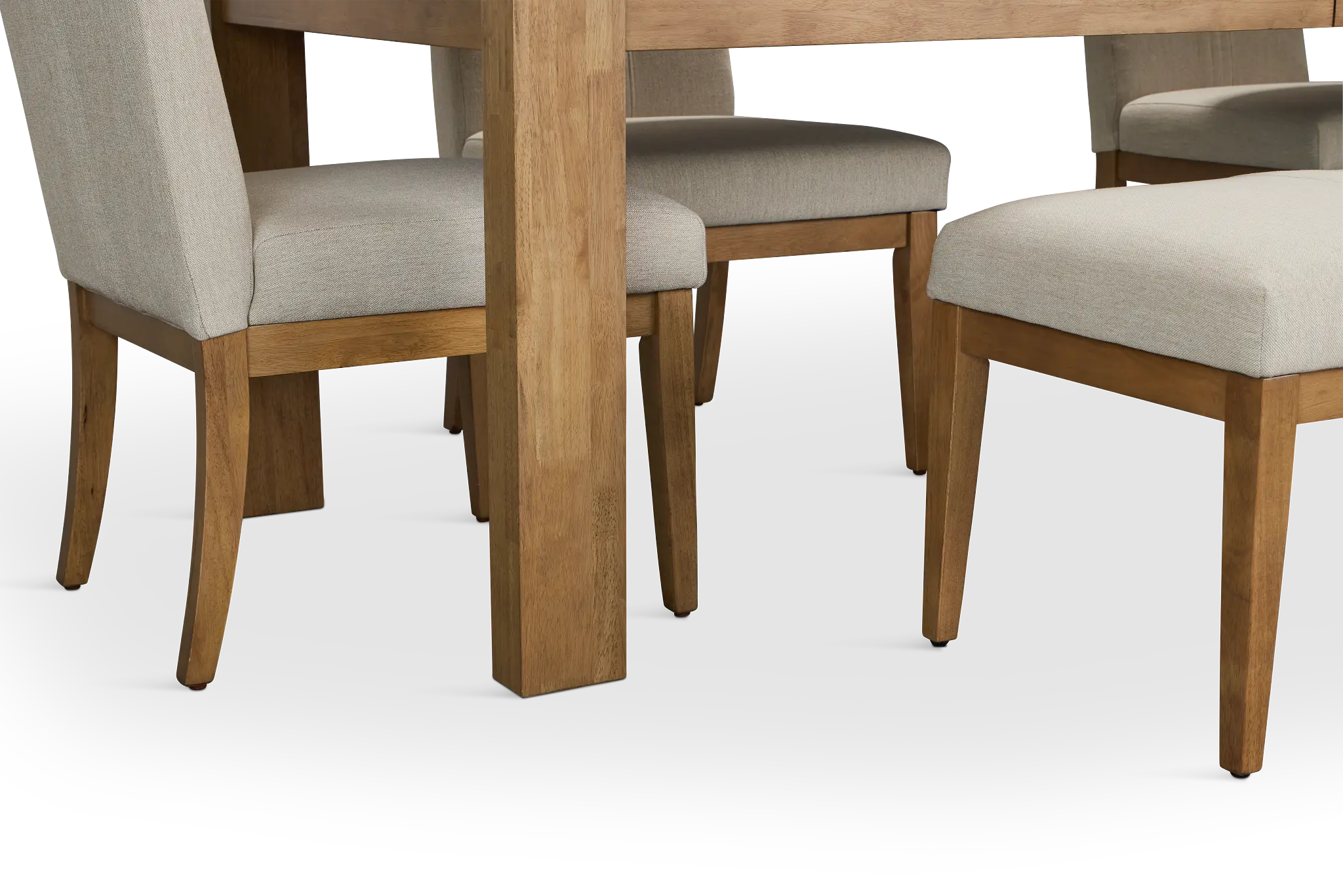 Tahoe Light Tone Rect Table With 4 Upholstered Side Chairs & Bench Tahoe Light Tone Rect Table With 4 Upholstered Side Chairs & Bench
