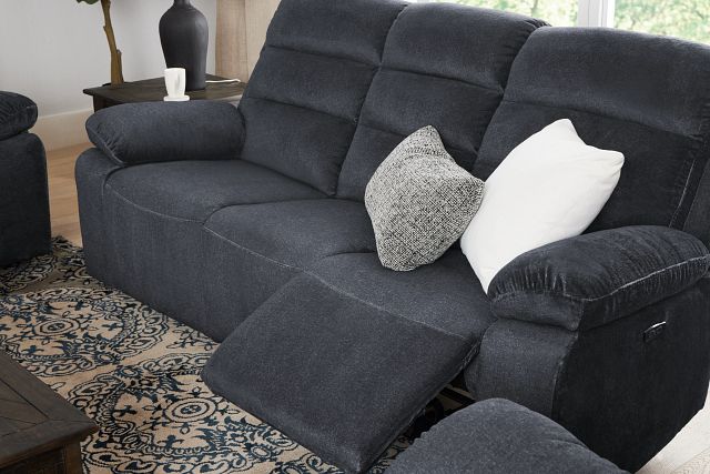 Orion Dark Gray Fabric Power Reclining Sofa
