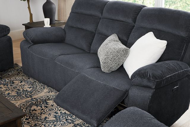 Orion Dark Gray Fabric Power Reclining Sofa