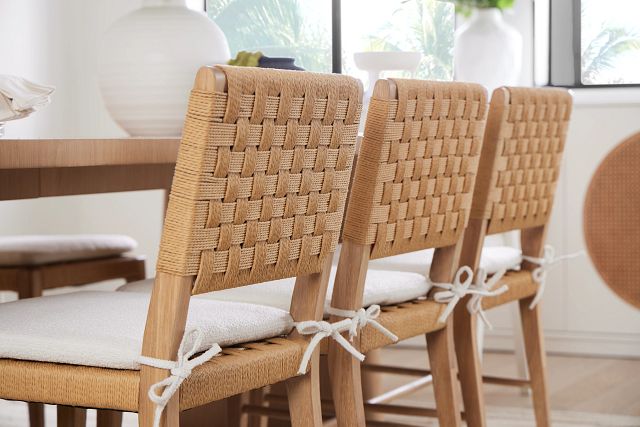 Malibu Light Tone Woven Upholstered Side Chair