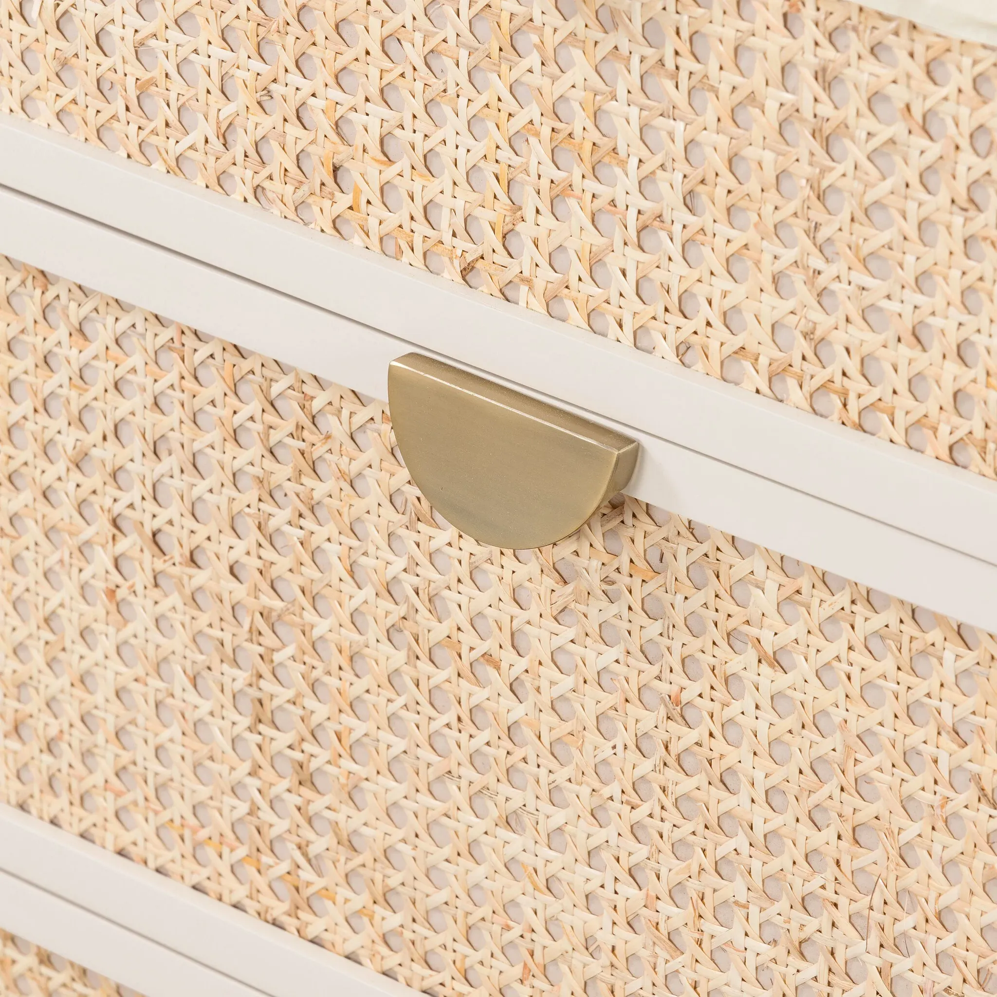 Four Hands Carmy Light Beige Woven Dresser