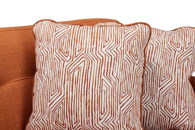 Raya Orange Fabric Loveseat