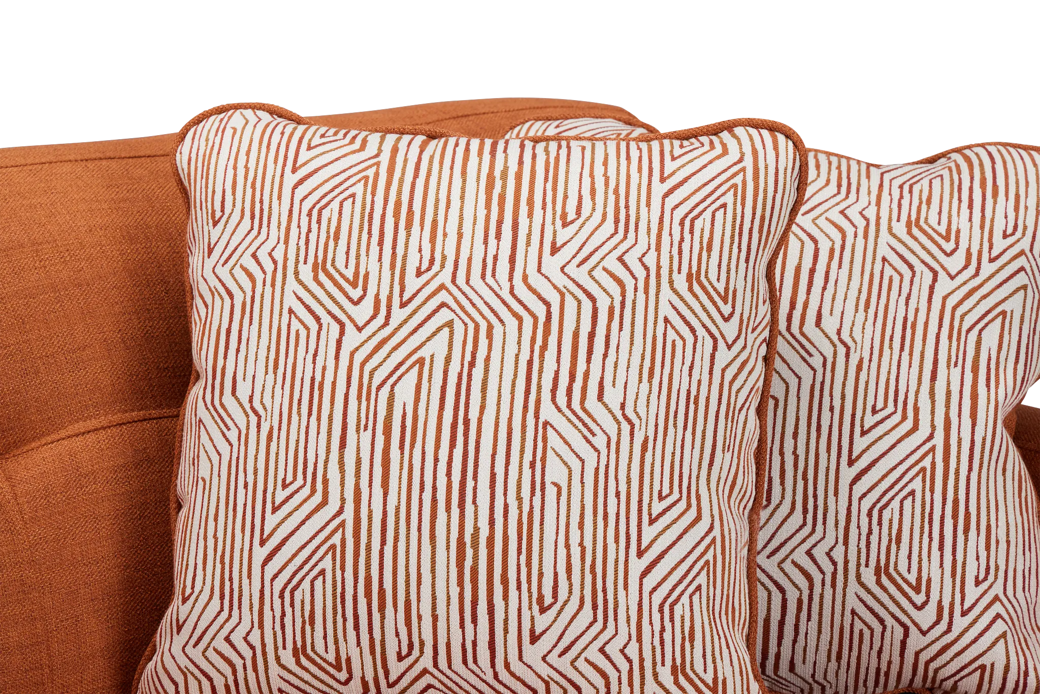 Raya Orange Fabric Loveseat