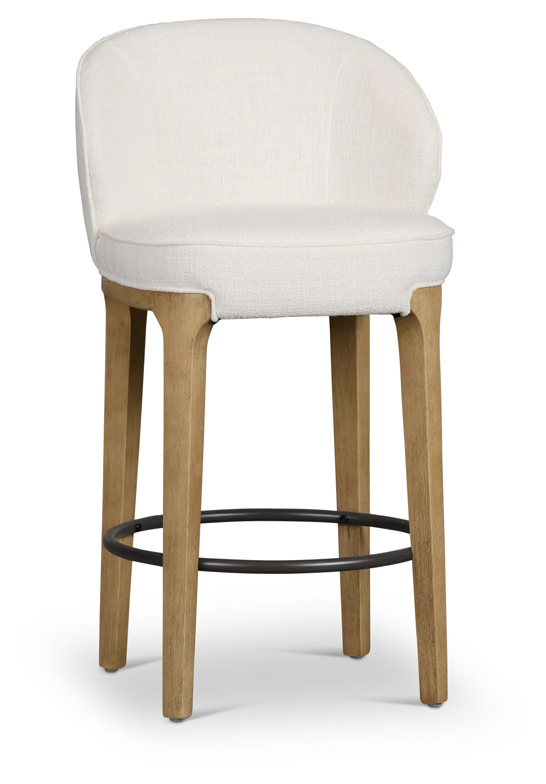 Libby Whitefabric 24" Upholstered Barstool