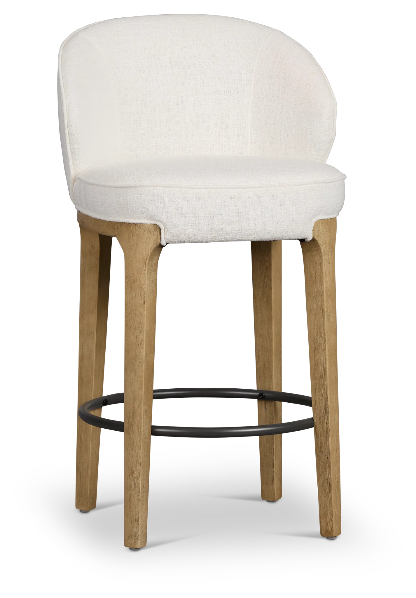 Libby Whitefabric 24" Upholstered Barstool